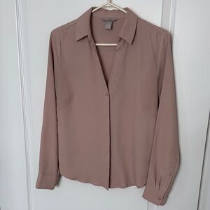 H&M Dusty Pink Button-Down Shirt